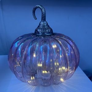 Las pink/purple decoration pumpkin with batteries